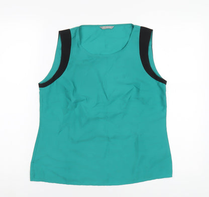 Womens UK Size 12 Marks and Spencer Green Basic Tank