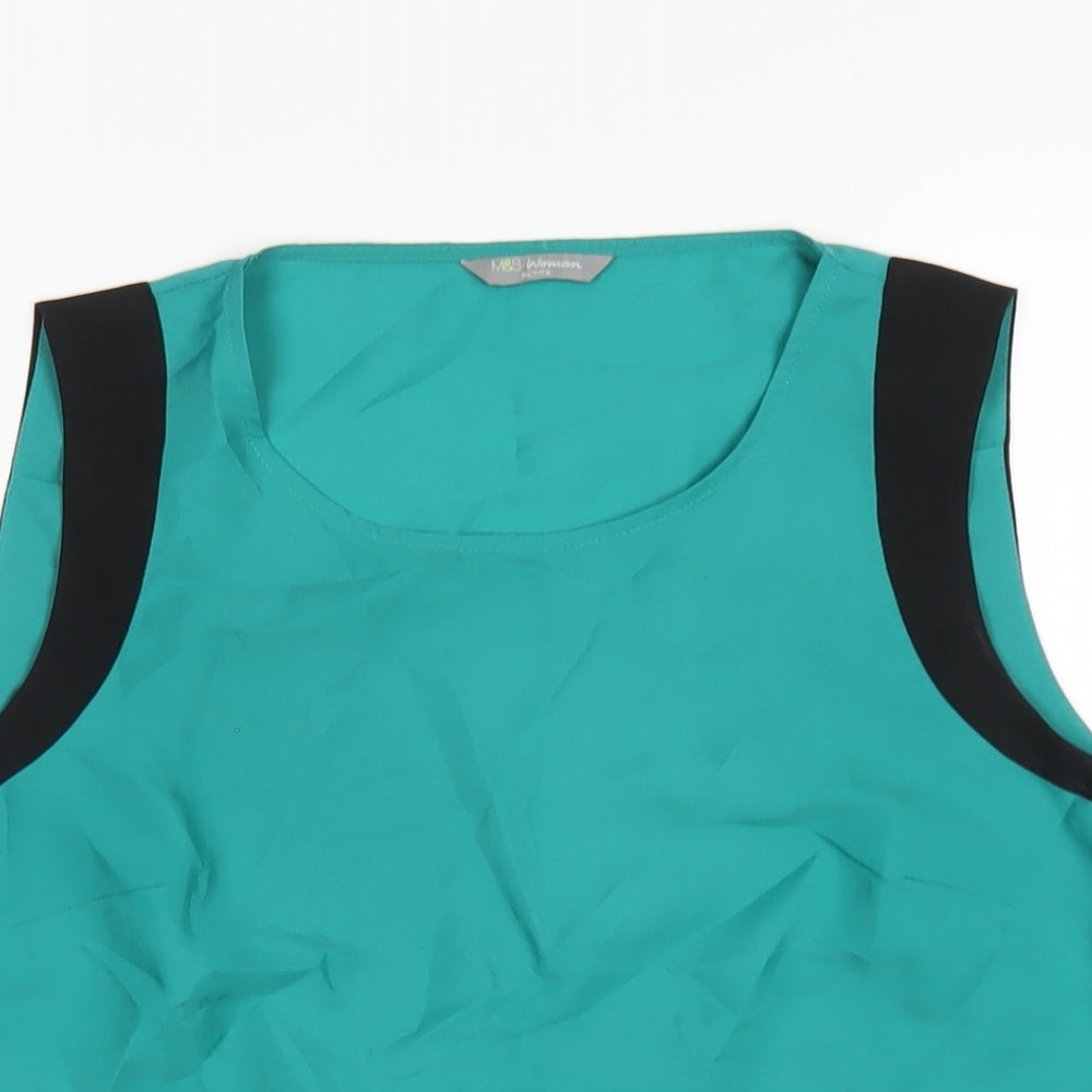 Womens UK Size 12 Marks and Spencer Green Basic Tank