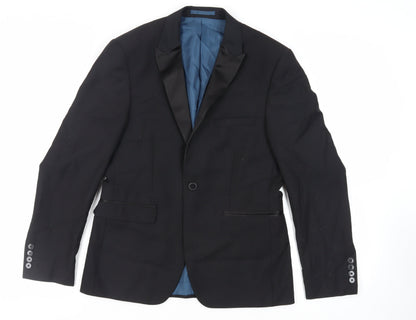 Mens UK Size 38 Burton Regular Black Suit Jacket