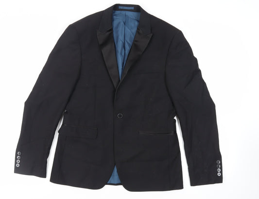 Mens UK Size 38 Burton Regular Black Suit Jacket