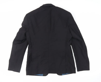 Mens UK Size 38 Burton Regular Black Suit Jacket