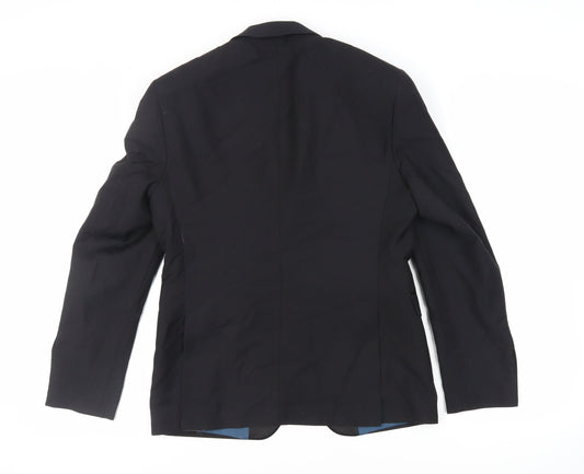Mens UK Size 38 Burton Regular Black Suit Jacket