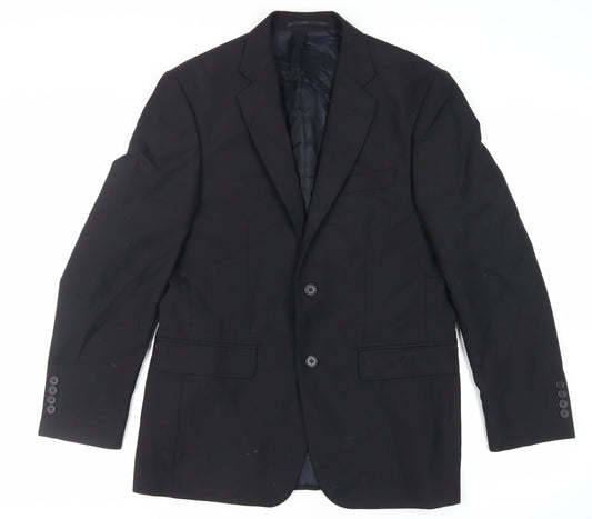 Mens UK Size 38 Hugo James Regular Black Suit Jacket