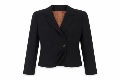 Patrick Mendes Womens Black Jacket Blazer Size M Button