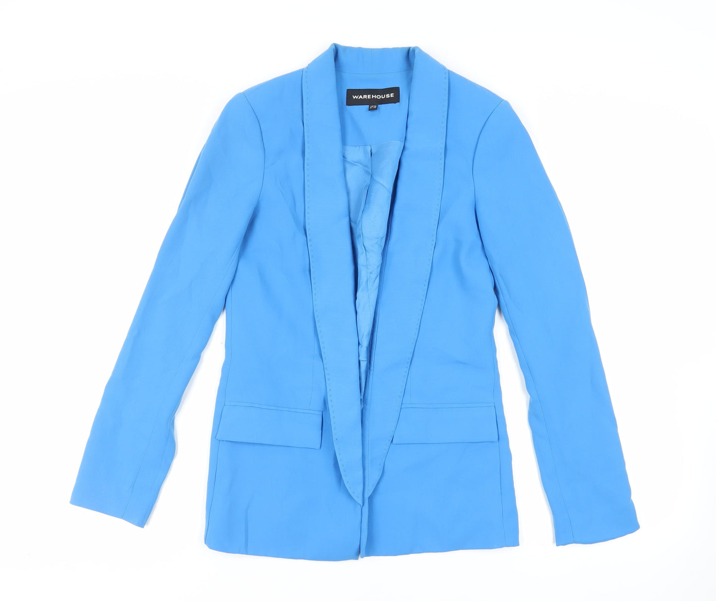 Warehouse Womens Blue Jacket Blazer Size 10 - Open
