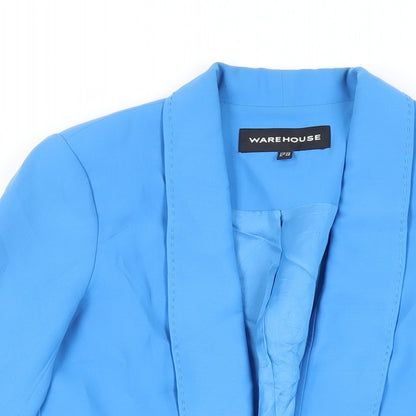 Warehouse Womens Blue Jacket Blazer Size 10 - Open