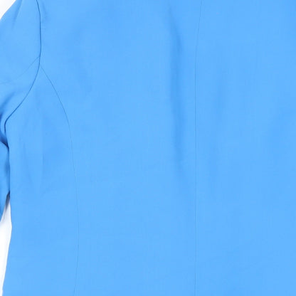 Warehouse Womens Blue Jacket Blazer Size 10 - Open