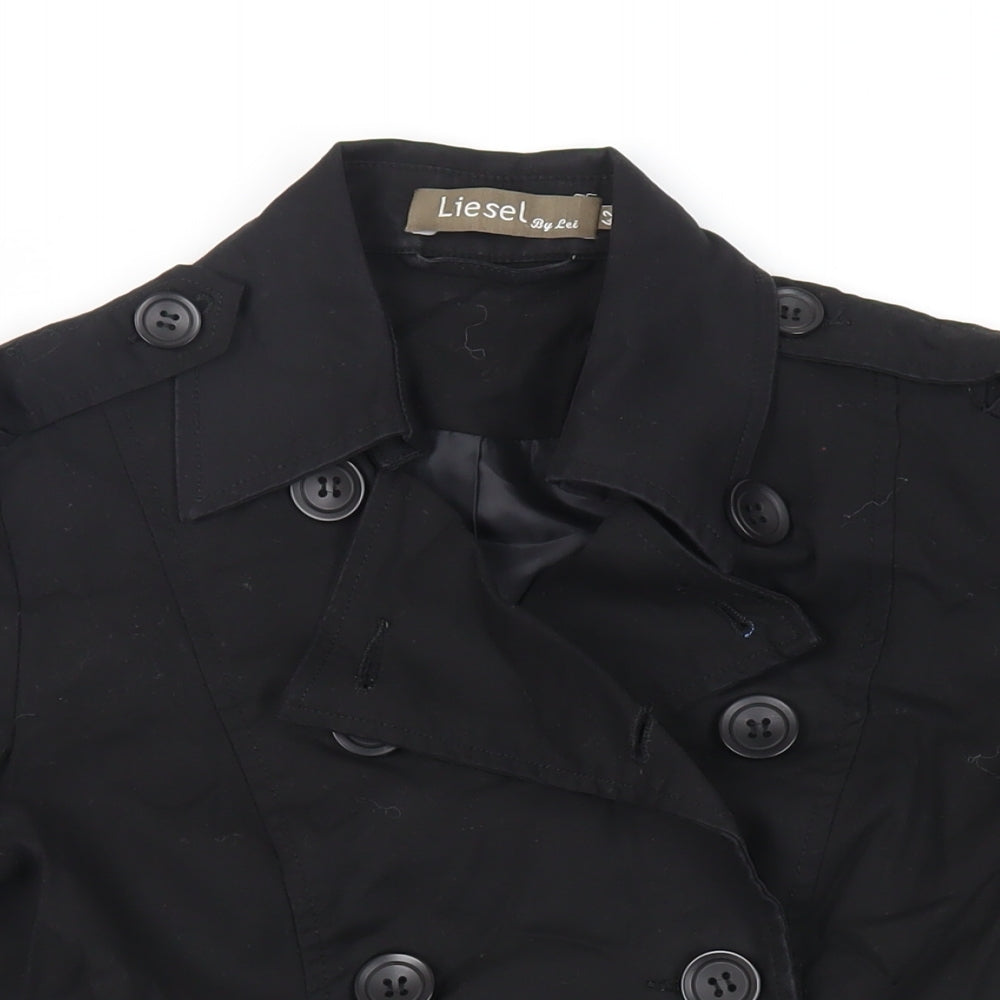 Liesel Womens Black Jacket Size 12 Button