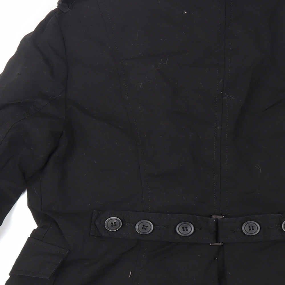 Liesel Womens Black Jacket Size 12 Button