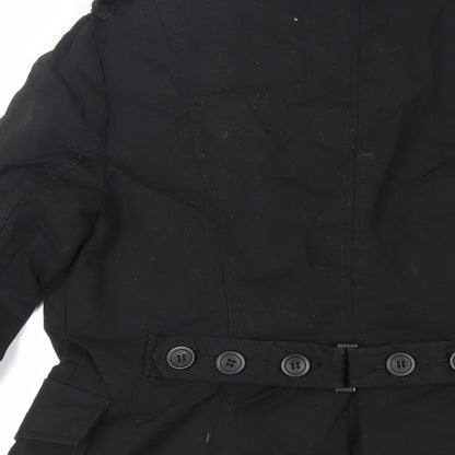 Liesel Womens Black Jacket Size 12 Button