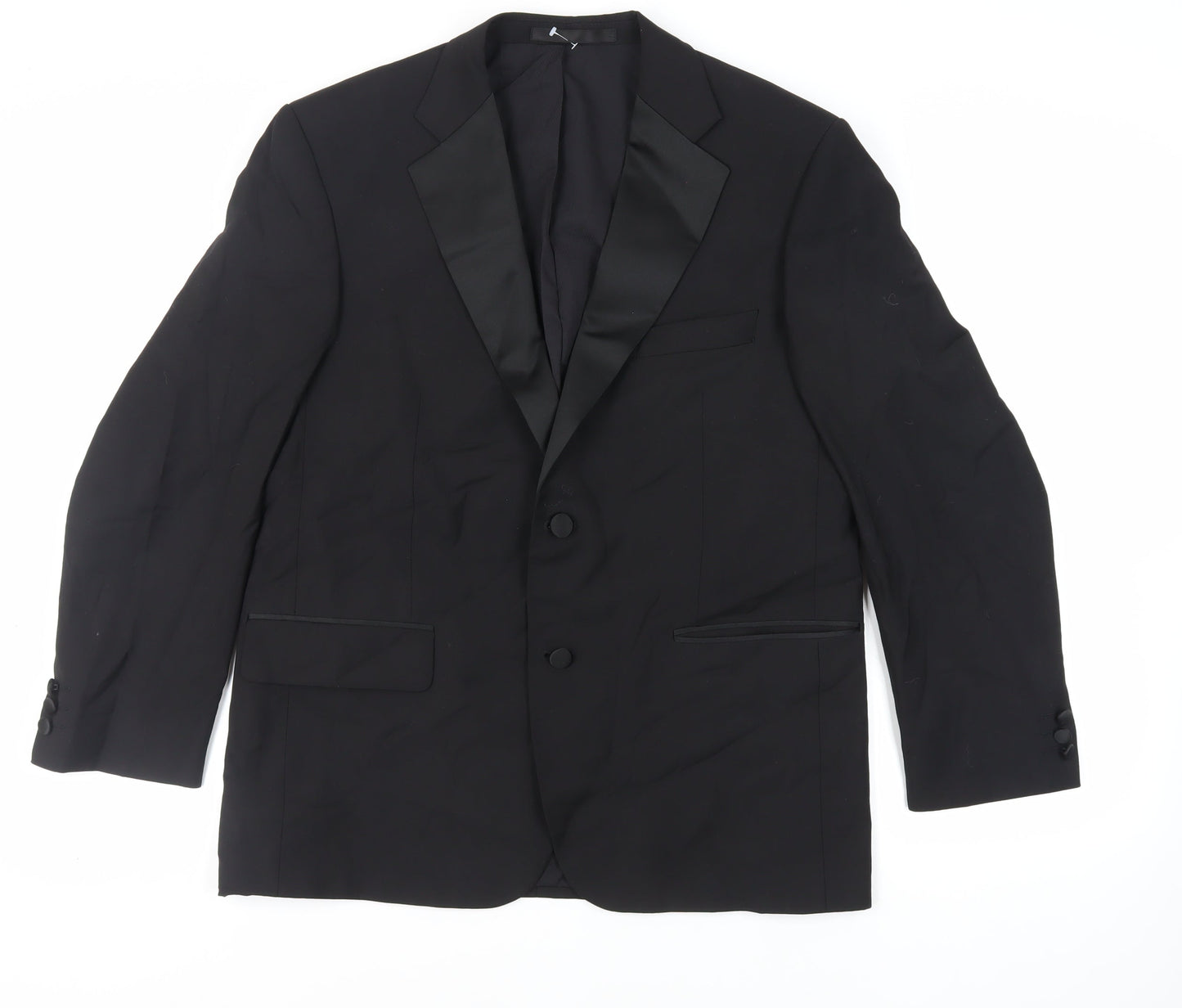 Mens UK Size 42 Marks and Spencer Regular Black Suit Tuxedo