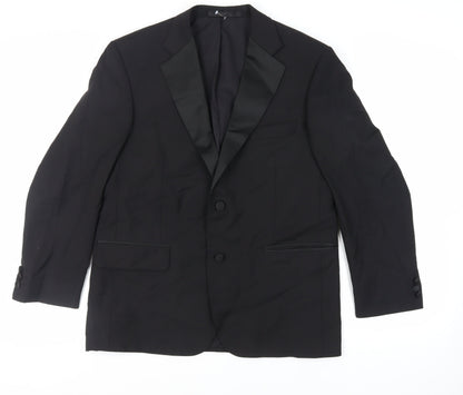 Mens UK Size 42 Marks and Spencer Regular Black Suit Tuxedo
