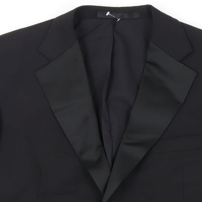 Mens UK Size 42 Marks and Spencer Regular Black Suit Tuxedo