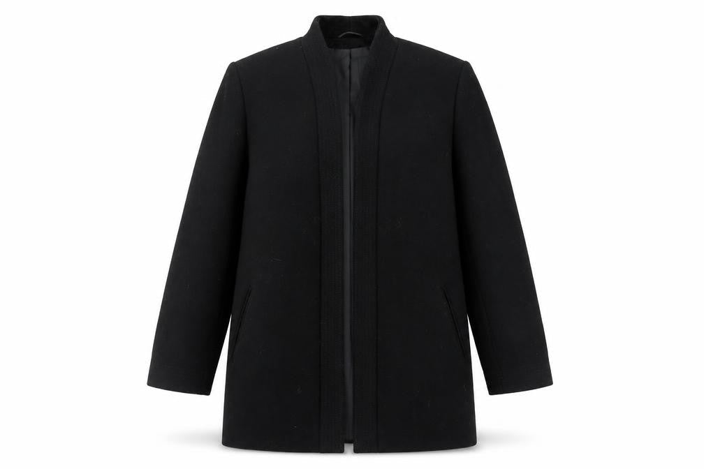 St Michael Womens Black Jacket Size 12 - Vintage Open