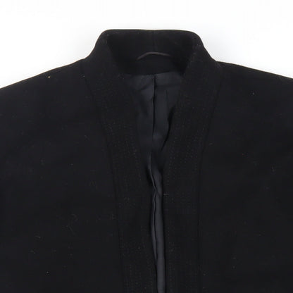 St Michael Womens Black Jacket Size 12 - Vintage Open