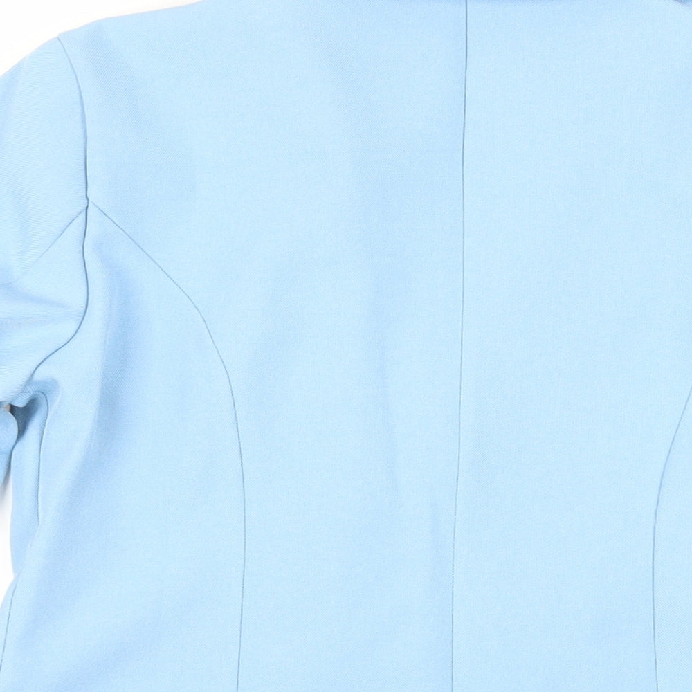MissLook Womens Blue Jacket Blazer Size M Button - Unlined