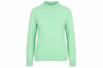 BHS Womens Green High Neck Acrylic Pullover Jumper Size 12