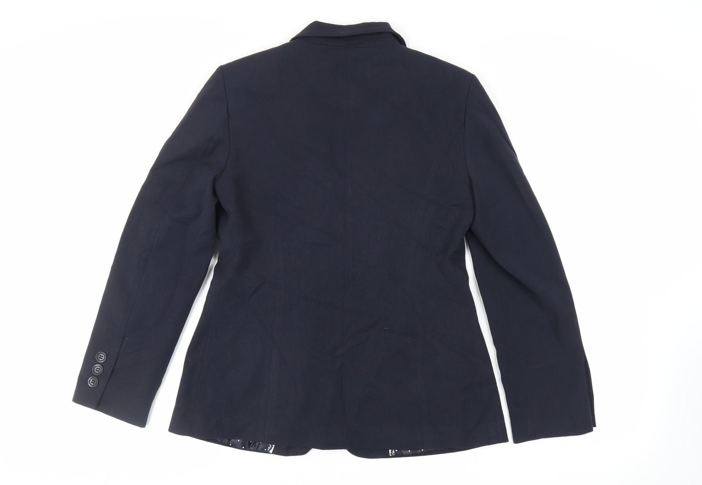 Marks and Spencer Womens Blue Jacket Blazer Size 12 Button