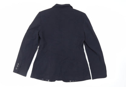 Marks and Spencer Womens Blue Jacket Blazer Size 12 Button