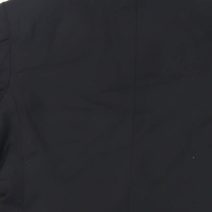 Mens UK Size 38 Topman Regular Black Suit Jacket