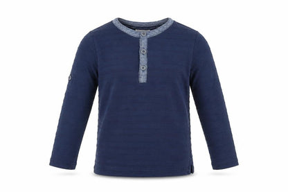 Fagottino Boys Blue Cotton Pullover T-Shirt Size 2 Years Crew Neck Pullover
