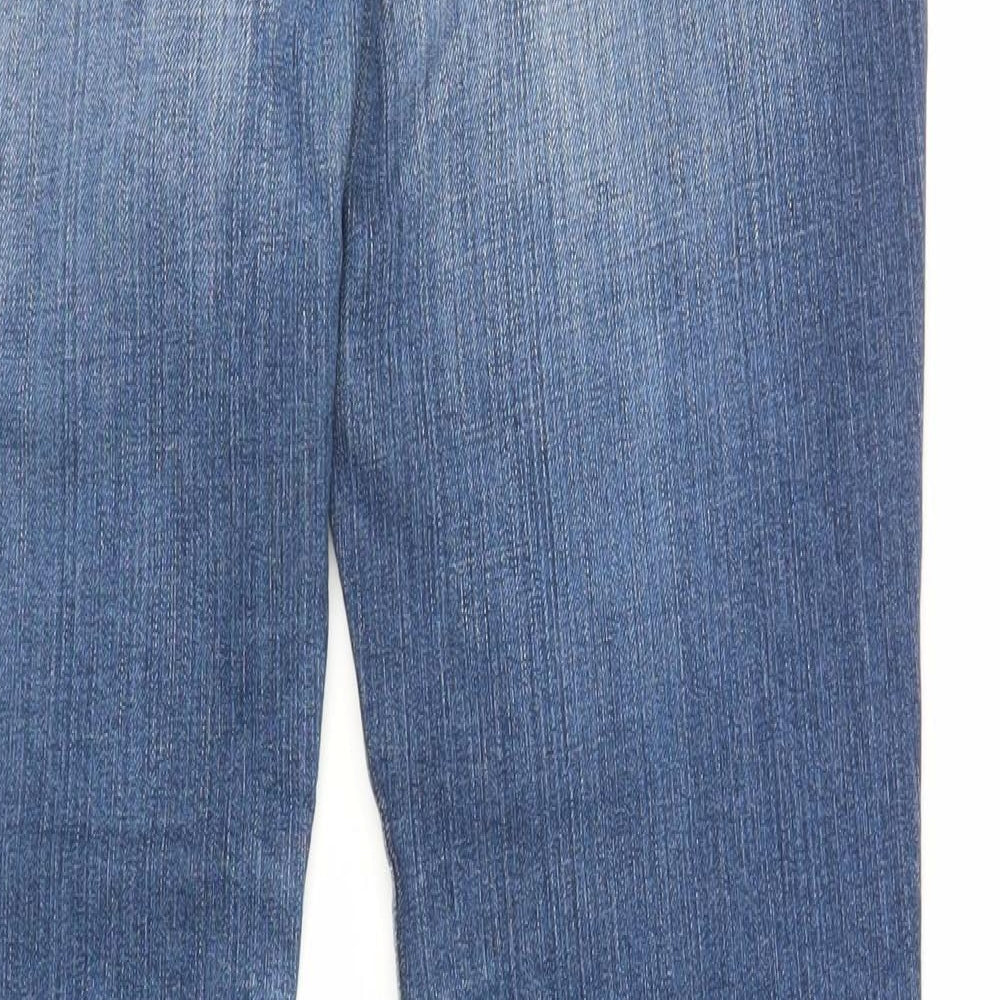 Gap Womens Blue Cotton Straight Jeans Size 30 in L33 in Regular Zip