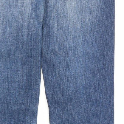 Gap Womens Blue Cotton Straight Jeans Size 30 in L33 in Regular Zip