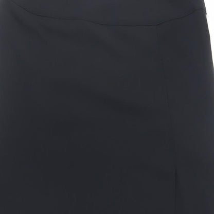 Marks and Spencer Womens Black Polyester A-Line Skirt Size 10 Zip