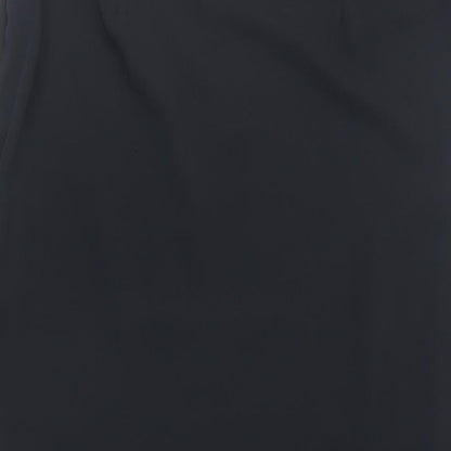 Marks and Spencer Womens Black Polyester A-Line Skirt Size 10 Zip