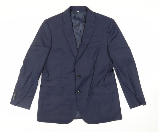 Mens UK Size 42 Marks and Spencer Regular Blue Suit Jacket