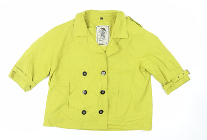 Four Seasons Womens Green Jacket Size XL Button - Water Resistant