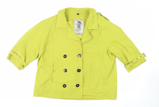 Four Seasons Womens Green Jacket Size XL Button - Water Resistant