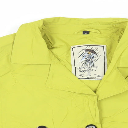 Four Seasons Womens Green Jacket Size XL Button - Water Resistant