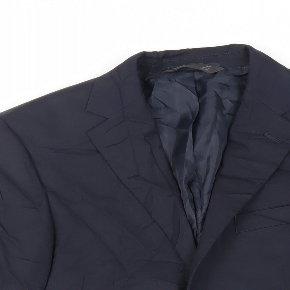 Mens UK Size 38 Marks and Spencer Regular Blue Suit Jacket