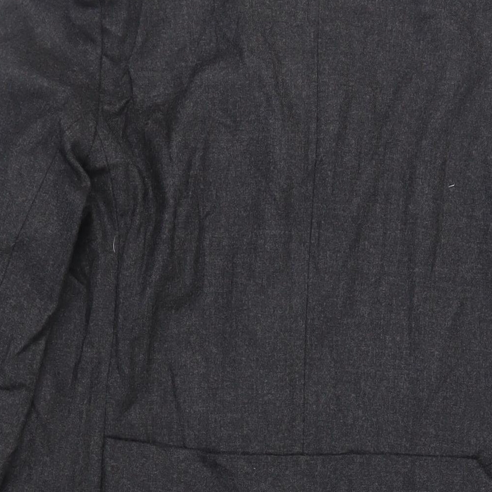 CCDK Womens Grey Overcoat Coat Size 14 Button