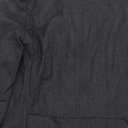CCDK Womens Grey Overcoat Coat Size 14 Button