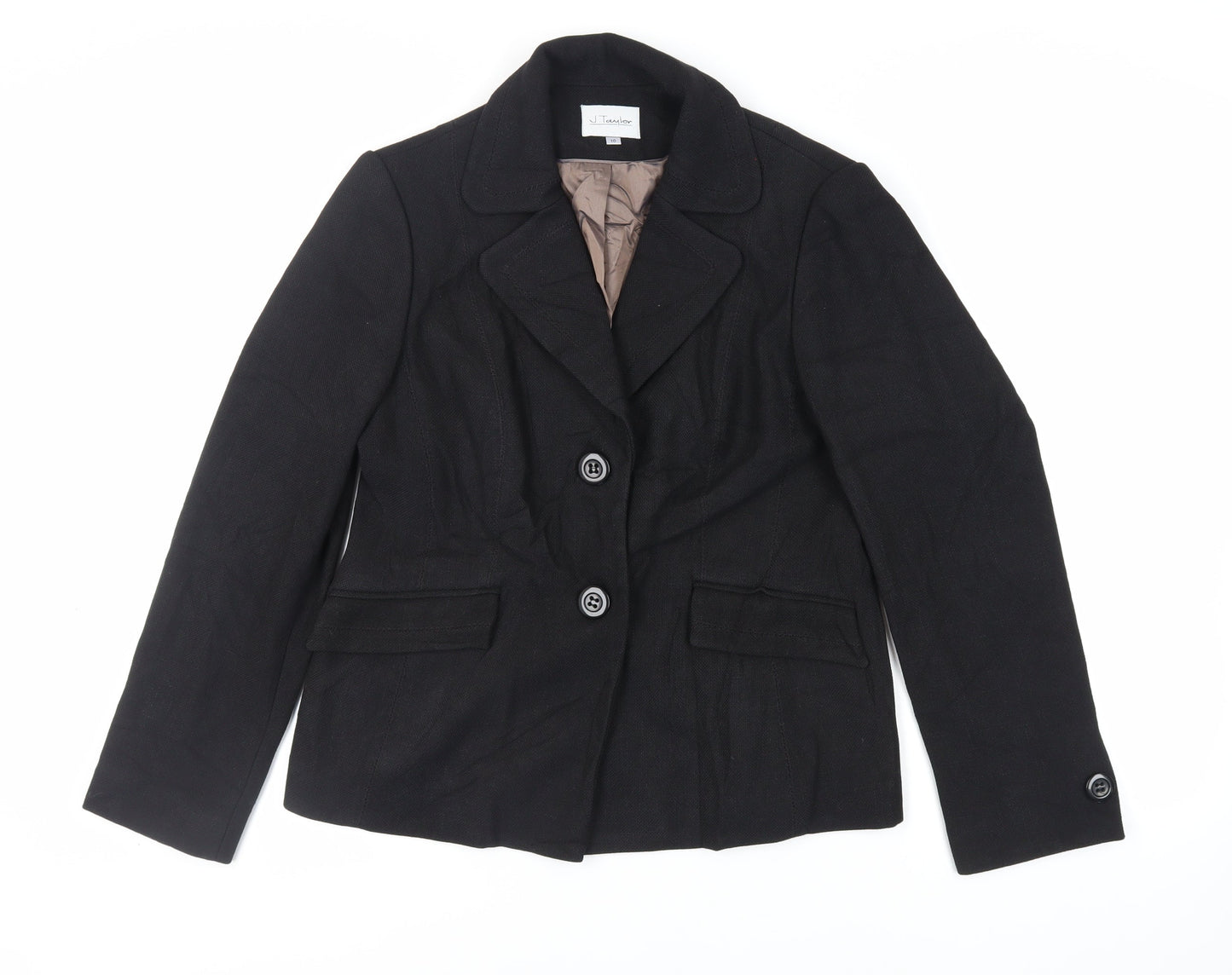 Womens UK Size 16 J.Taylor Black Kimono Coat
