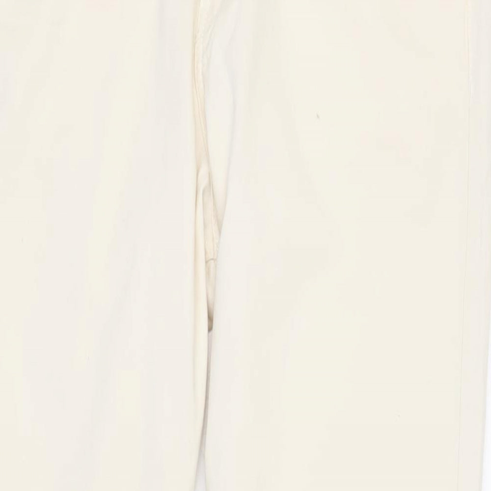 H&M Mens Ivory Cotton Straight Jeans Size 34 in L32 in Regular Zip