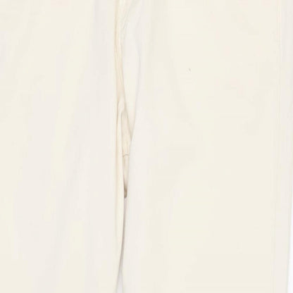 H&M Mens Ivory Cotton Straight Jeans Size 34 in L32 in Regular Zip