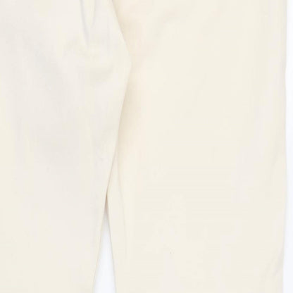 H&M Mens Ivory Cotton Straight Jeans Size 34 in L32 in Regular Zip