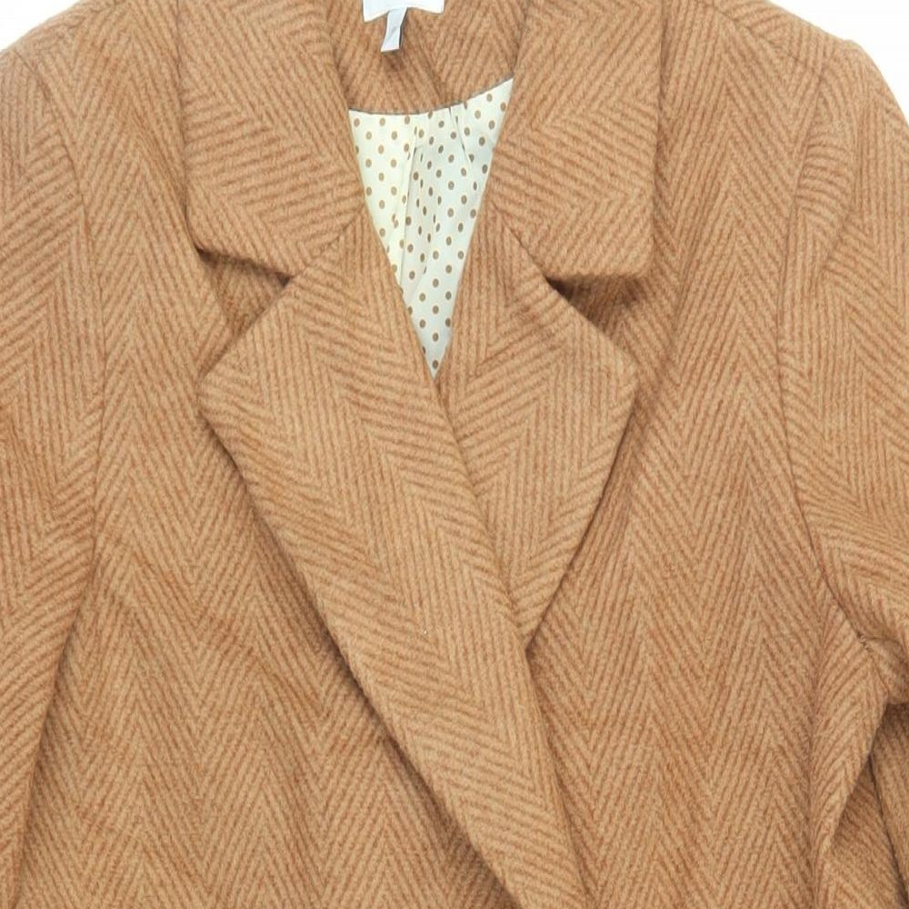 Womens UK Size 10 NEXT Brown Overcoat