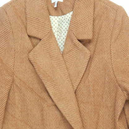 Womens UK Size 10 NEXT Brown Overcoat