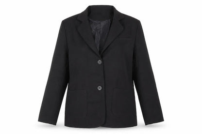 Moses Queen Womens Black Jacket Blazer Size M Button