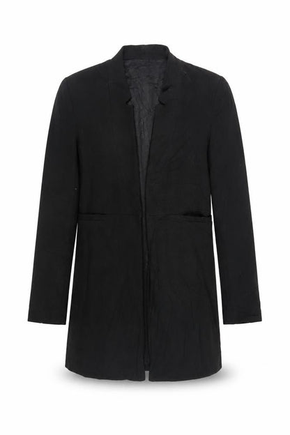 Zara Womens Black Overcoat Coat Size M Hook & Eye