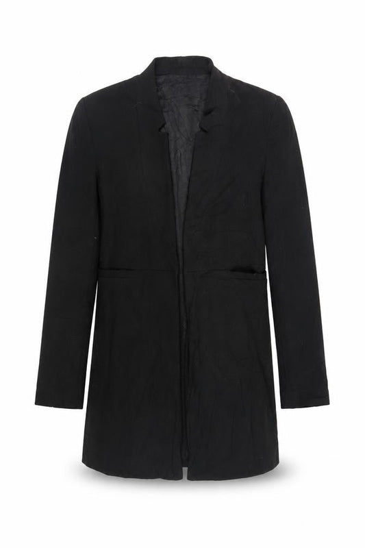 Zara Womens Black Overcoat Coat Size M Hook & Eye