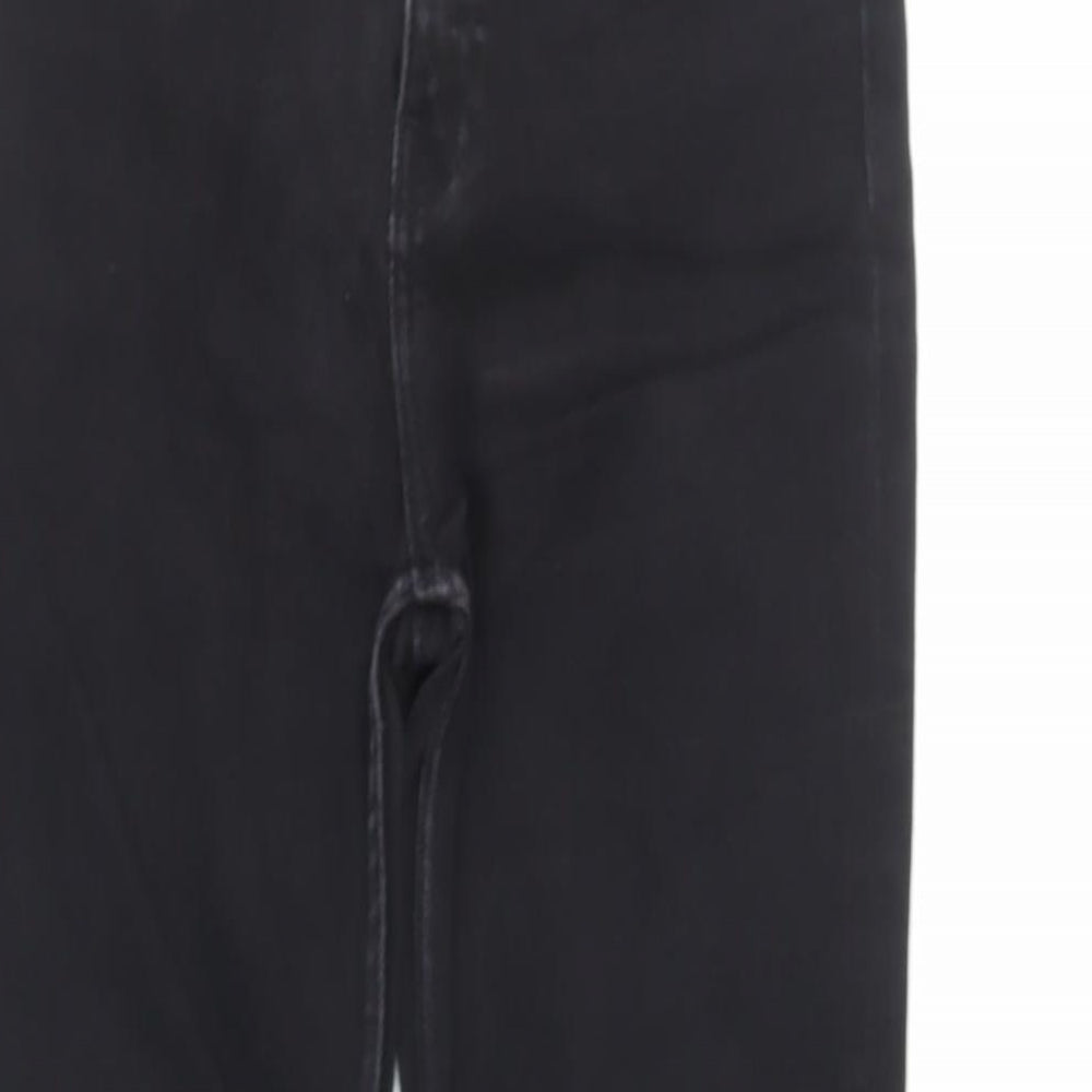 Zara Womens Black Cotton Skinny Jeans Size 10 L29 in Regular Zip