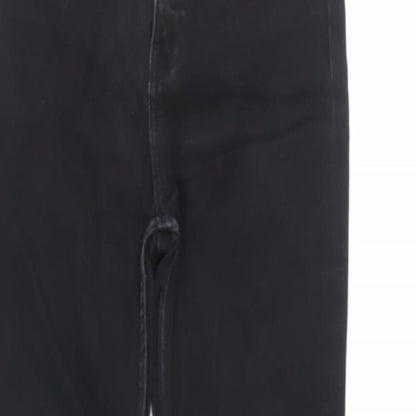 Zara Womens Black Cotton Skinny Jeans Size 10 L29 in Regular Zip