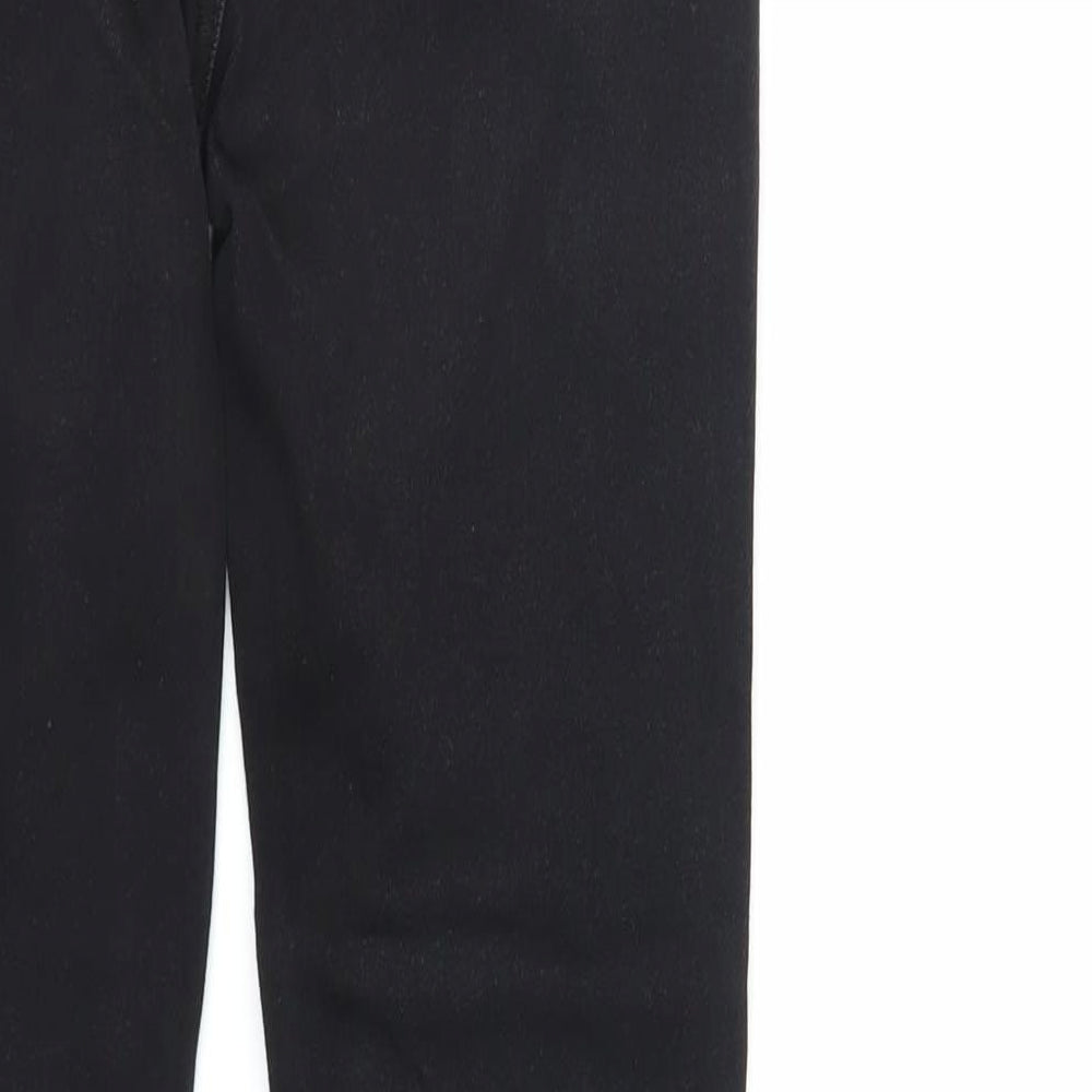 Zara Womens Black Cotton Skinny Jeans Size 10 L29 in Regular Zip