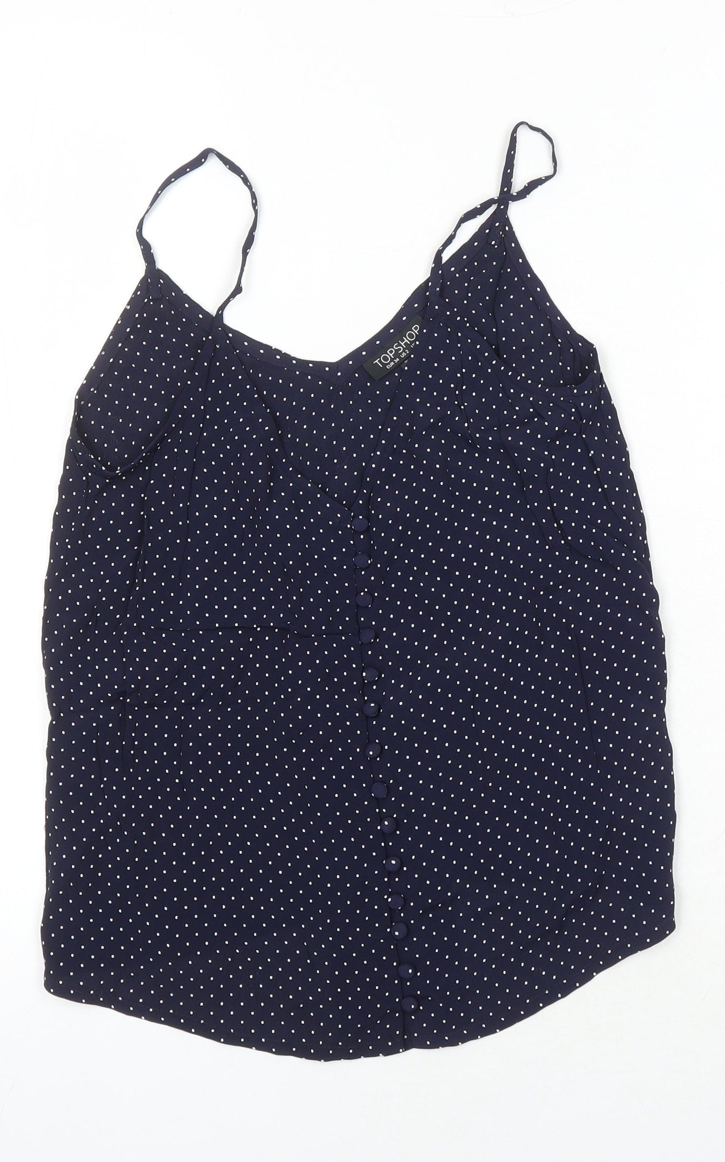 Womens UK Size 6 Topshop Multicoloured Camisole Blouse