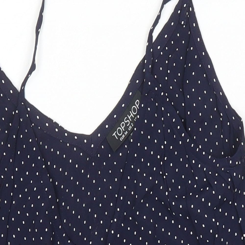 Womens UK Size 6 Topshop Multicoloured Camisole Blouse